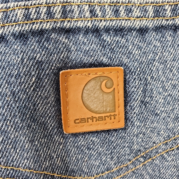 CARHARTT Relaxed Fit Jeans 36x34 Men's Blue Denim Work Pants - Picture 15 of 15